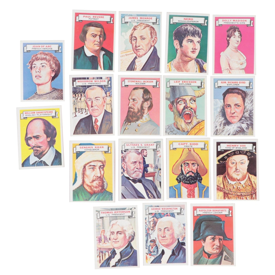 1967 Topps Who Am I? Historical Figures Trading Cards with George Washington