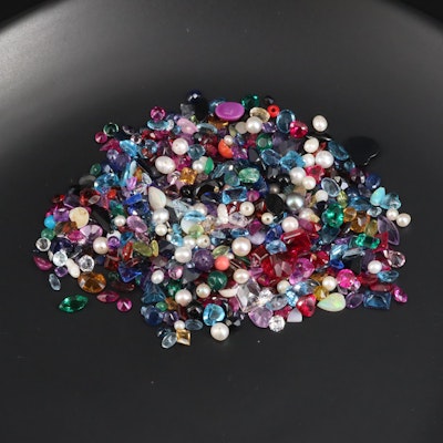 Loose Gemstones Including Lab Grown Ruby, Topaz and Cubic Zirconia