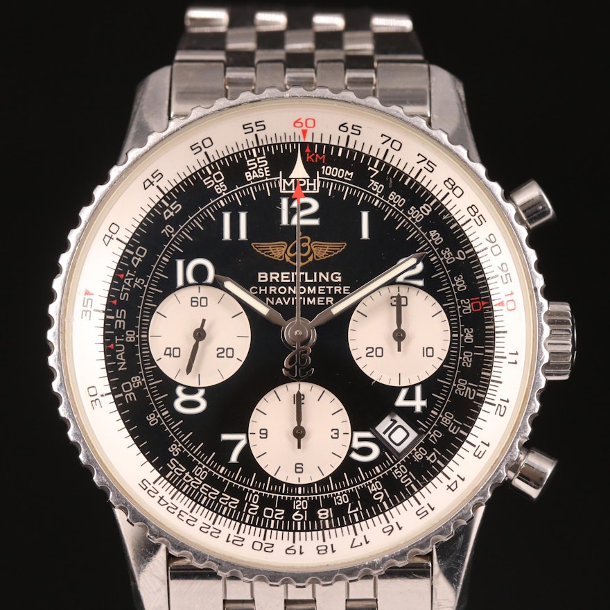 Breitling Navitimer Chronometre Stainless Steel Wristwatch