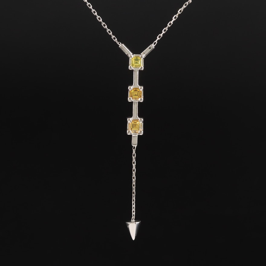 14K 0.48 CTW Diamond Three Stone Necklace