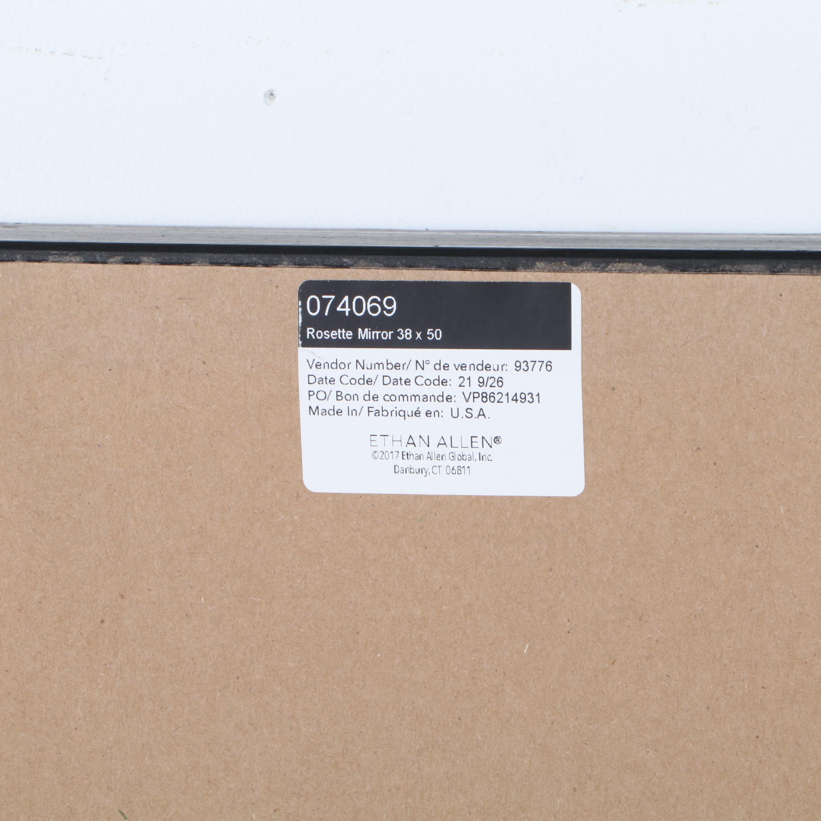 Ethan Allen Ebonized and ParcelGilt "Rosette" Mirror EBTH