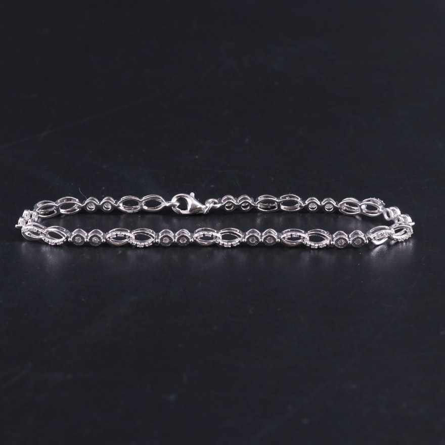 Sterling 0.26 CTW Diamond Bracelet