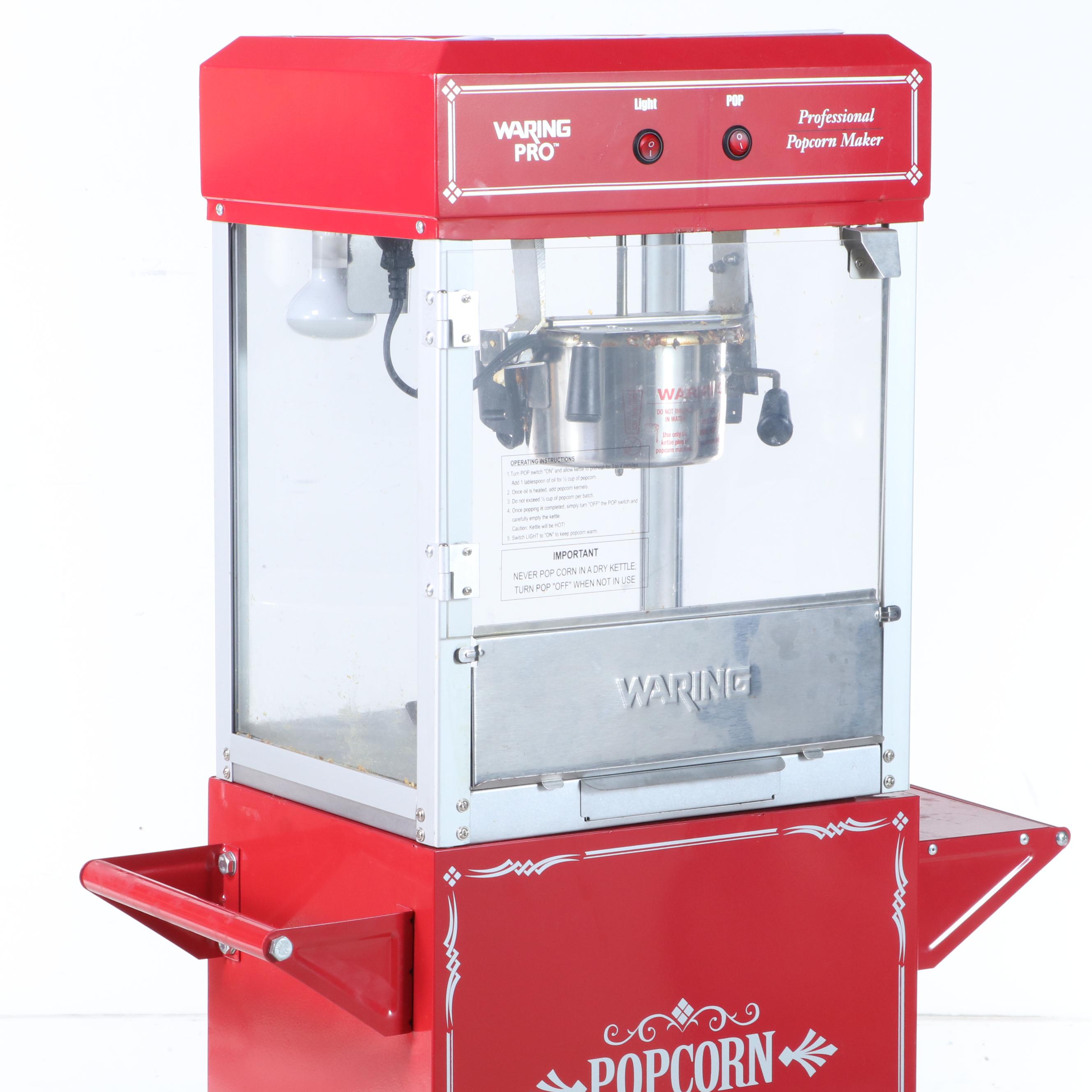 Waring Pro Professional Popcorn Maker Cart EBTH