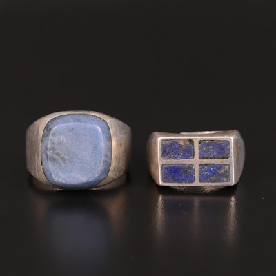 Mexican Sterling Sodalite and Lapis Lazuli Rings