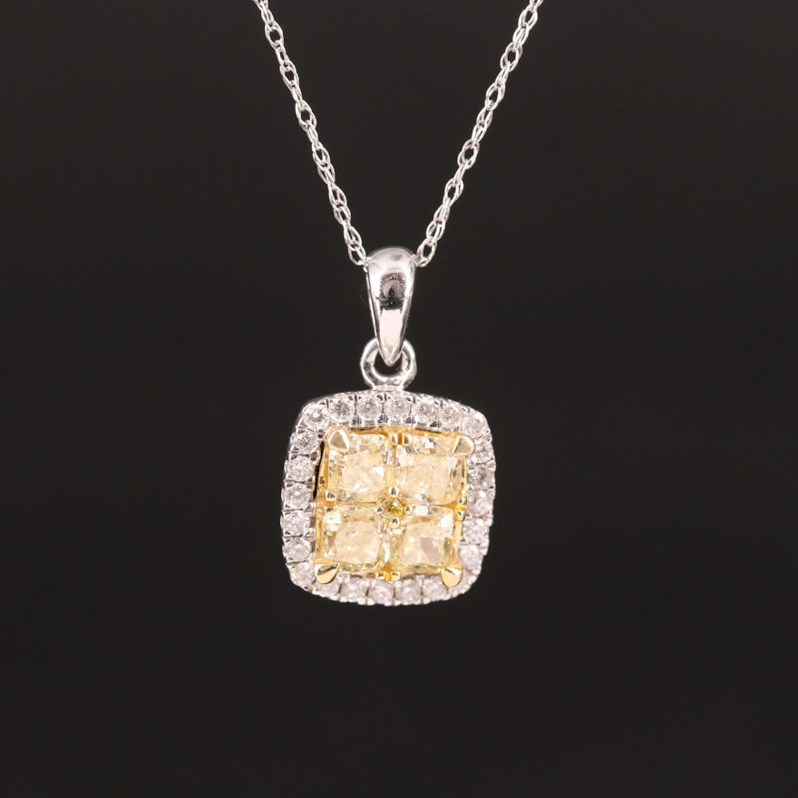 14K 1.05 CTW Diamond Pendant Necklace
