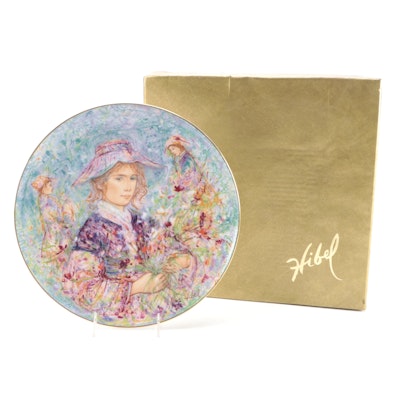 Hutschenreuther "Flower Girl of Provence" Edna Hibel Porcelain Plate