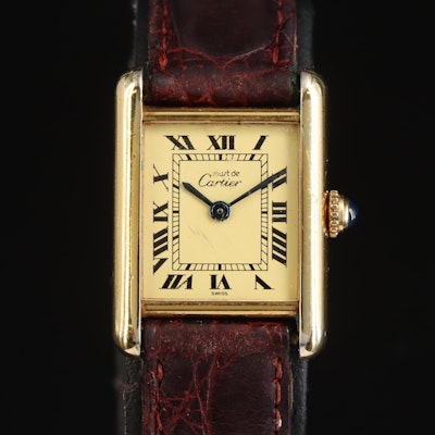 Cartier Must de Cartier Vermeil Tank Wristwatch