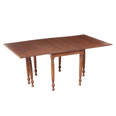 Federal Style Birch Drop Leaf Table, Mid-Late 20th Century