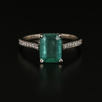 14K 2.54 CT Emerald and Diamond Ring