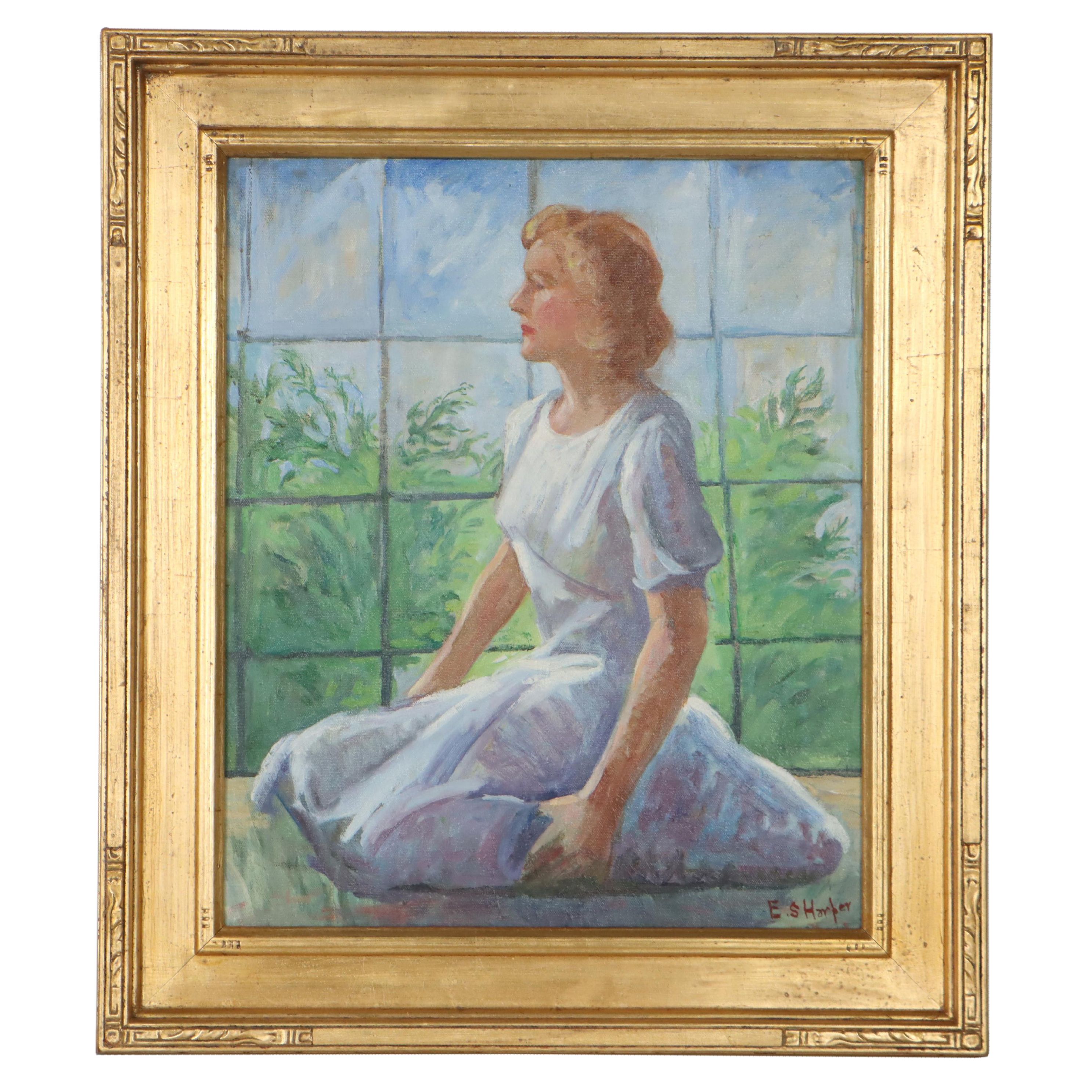 Edith Salome Walters Harper Oil Painting of Portrait 