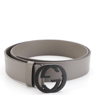 Gucci GG Logo Leather Belt