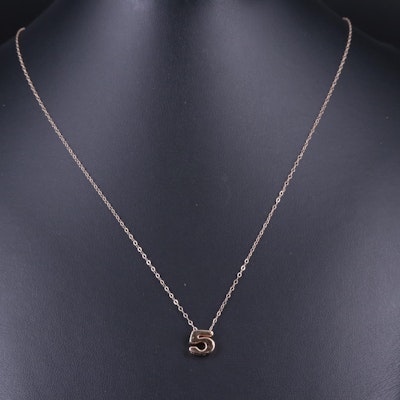 14K 5 Chain Pendant Necklace