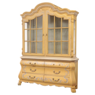 Baroque Style Paint-Decorated China Cabinet