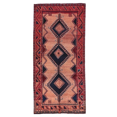 4'3 x 9'1 Hand-Knotted Persian Kurdish Long Rug