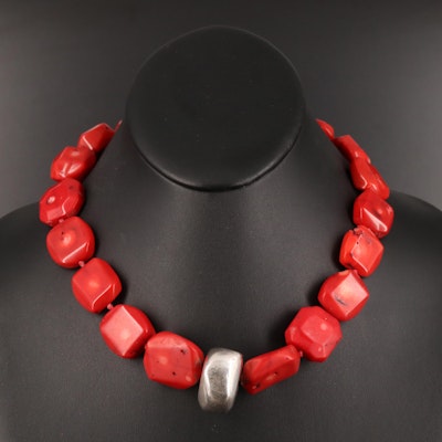 Sterling Coral Necklace