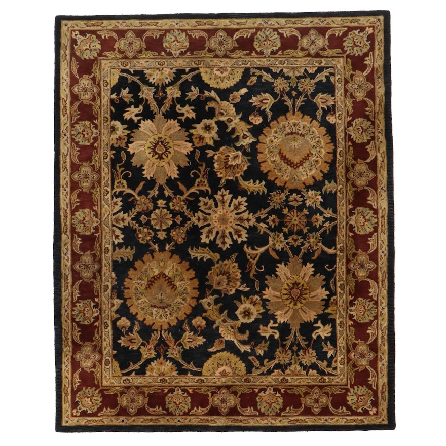 7'11 x 9'9 Hand-Knotted Indian Agra Area Rug