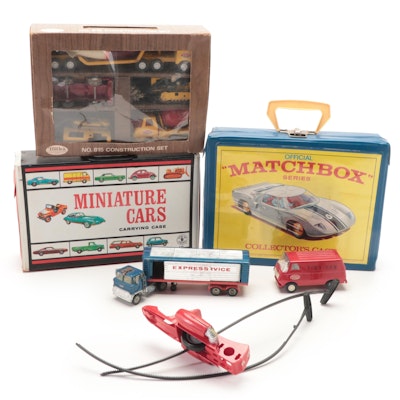 Lesney Matchbox Cars with Tonka Construction Set and Other Diecast Vehicles