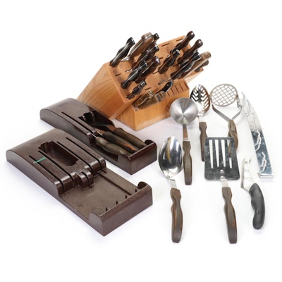 Cutco Cutlery with Block, Serving Utensils, and Other Kitchen Accessories