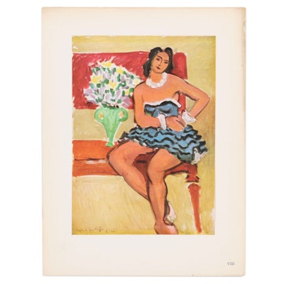 Offset Lithograph After Henri Matisse "La Danseuse au tutu bleu," 1943