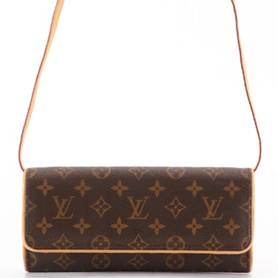 Louis Vuitton Pochette Twin GM in Monogram Canvas and Vachetta Leather