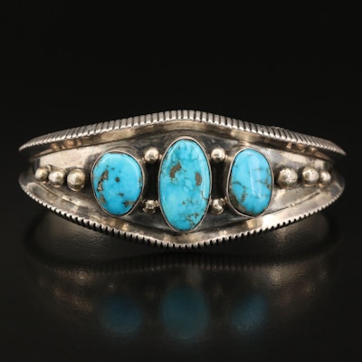 Oscar Alexius Sterling Turquoise Cuff