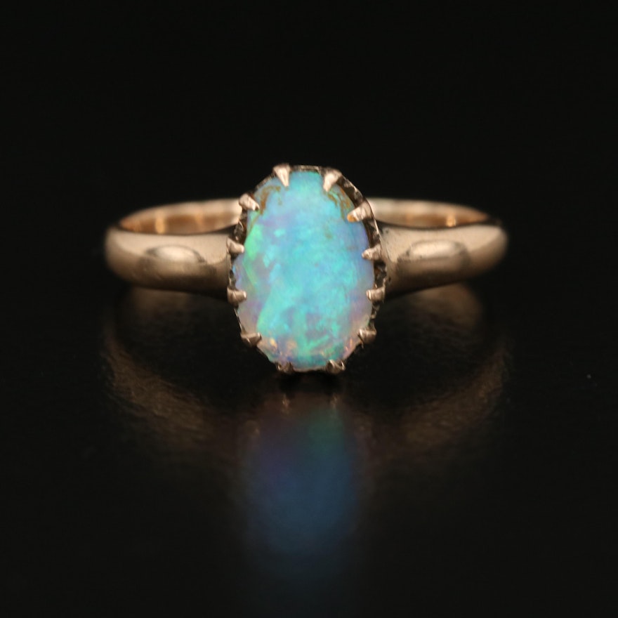 Antique 10K Opal Ring