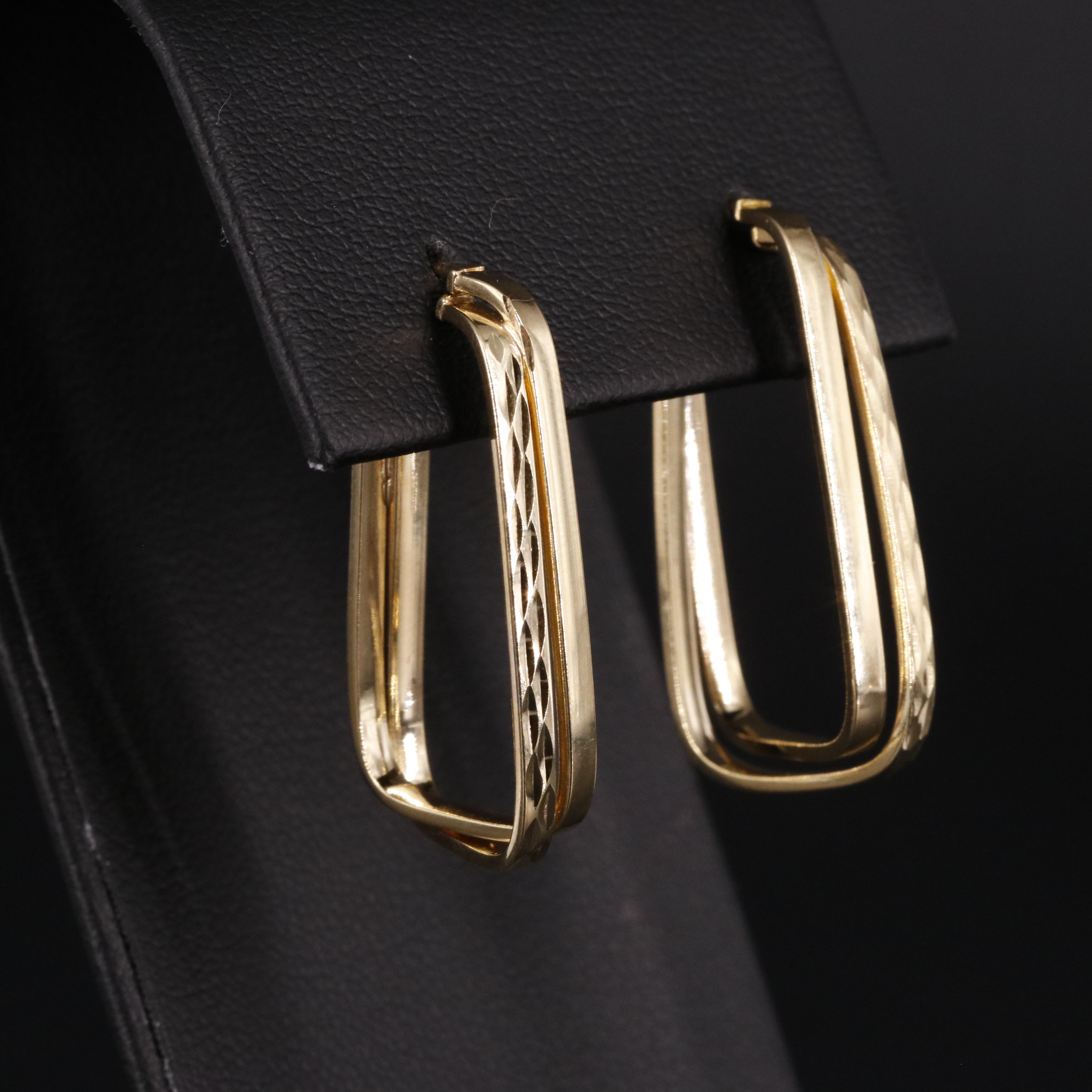 14K J Hoop Earrings EBTH