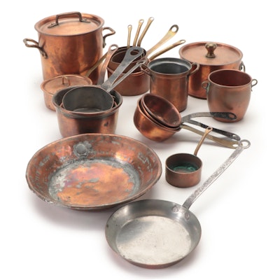 Copper and Brass Miniature Toy Cookware