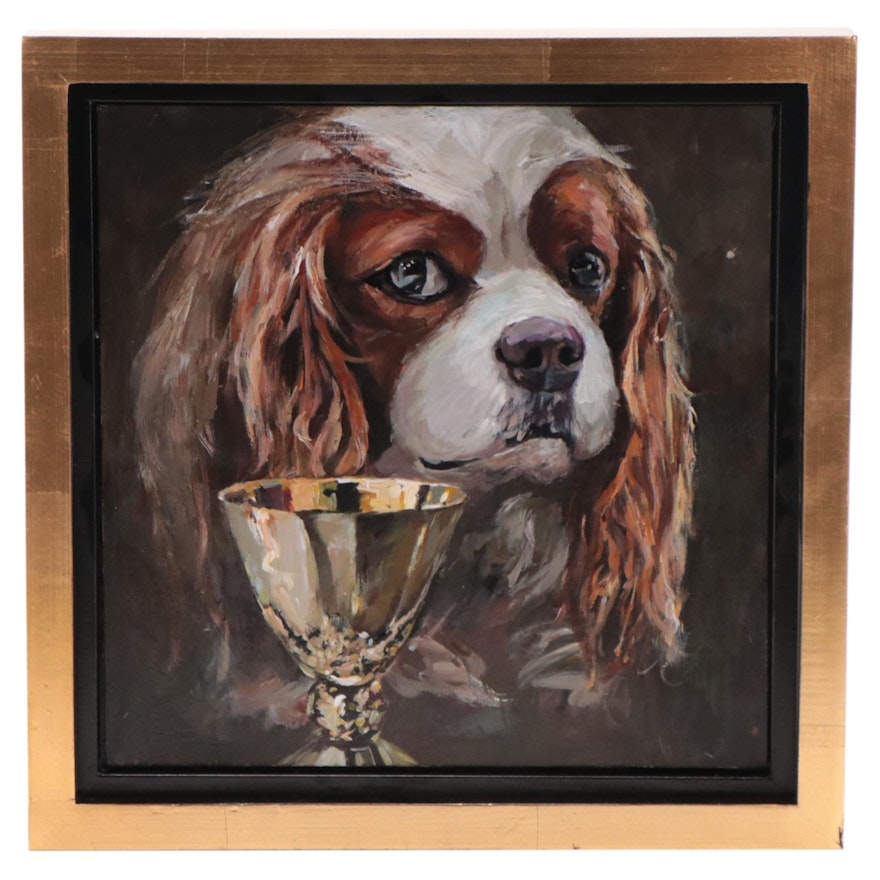 Adam Deda Oil Painting of Dog "Queen," 2022