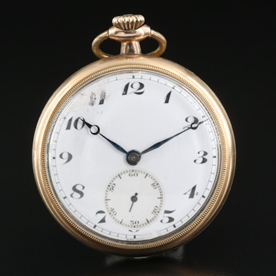 Unsigned Gold-Filled Pocket Watch