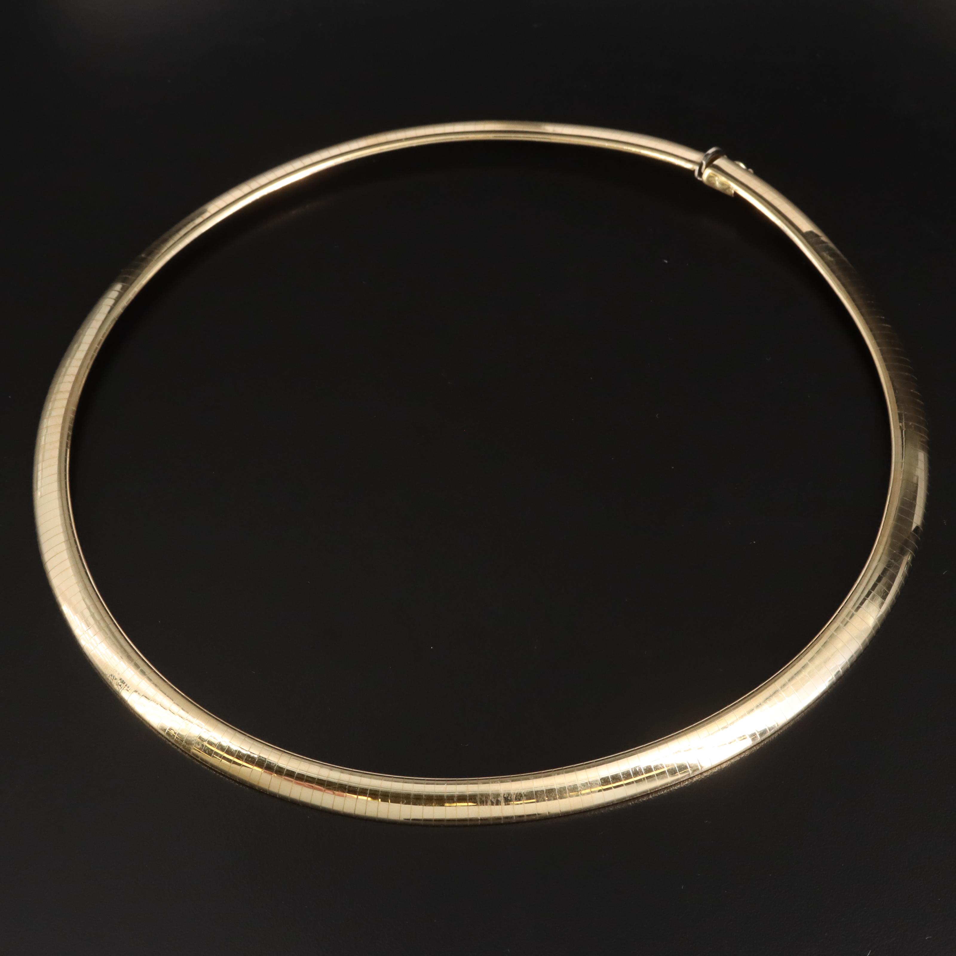 14K Omega Necklace EBTH