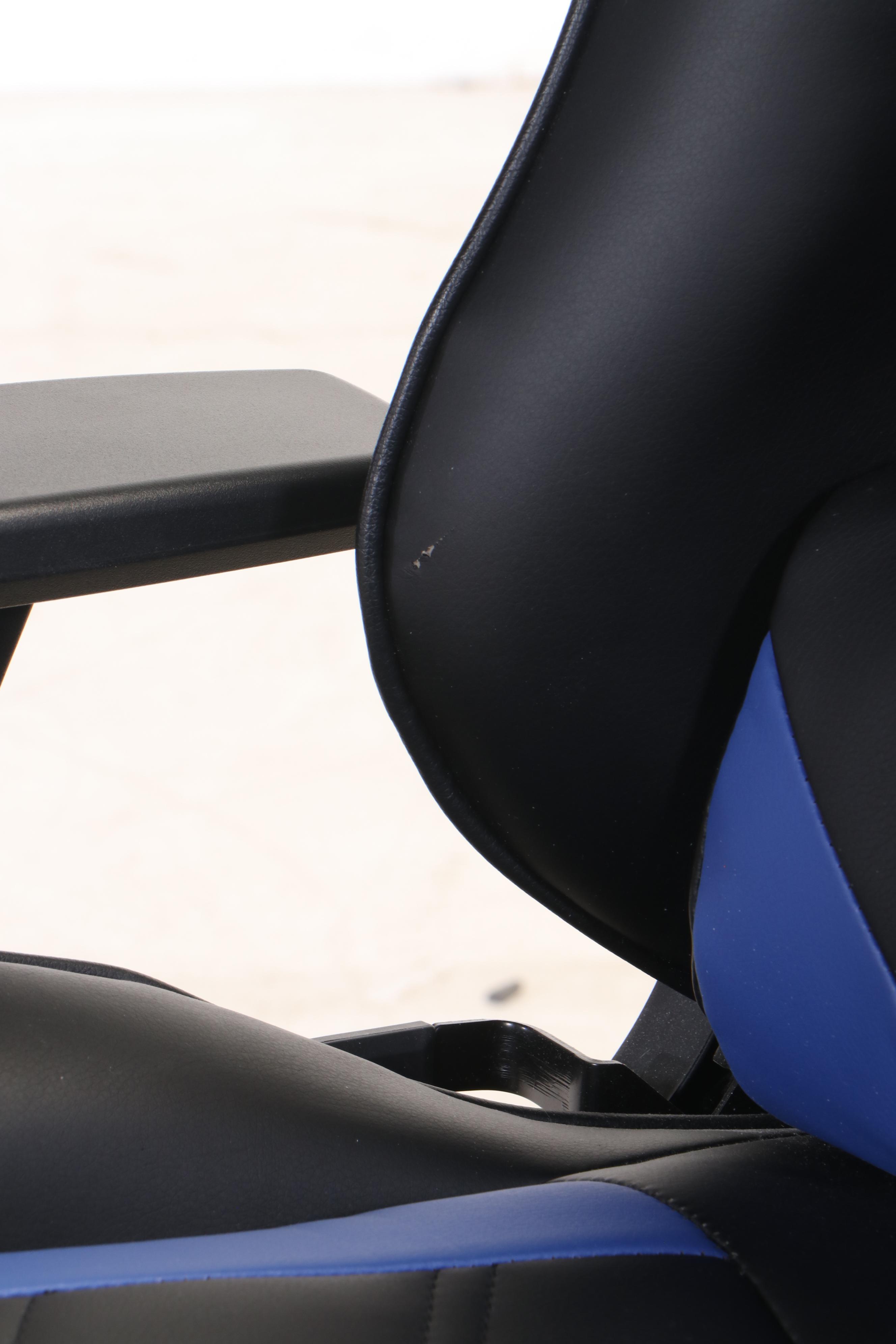 Emerge "Vartan" FauxLeather Gaming Chair in Blue/Black Plus Hobby