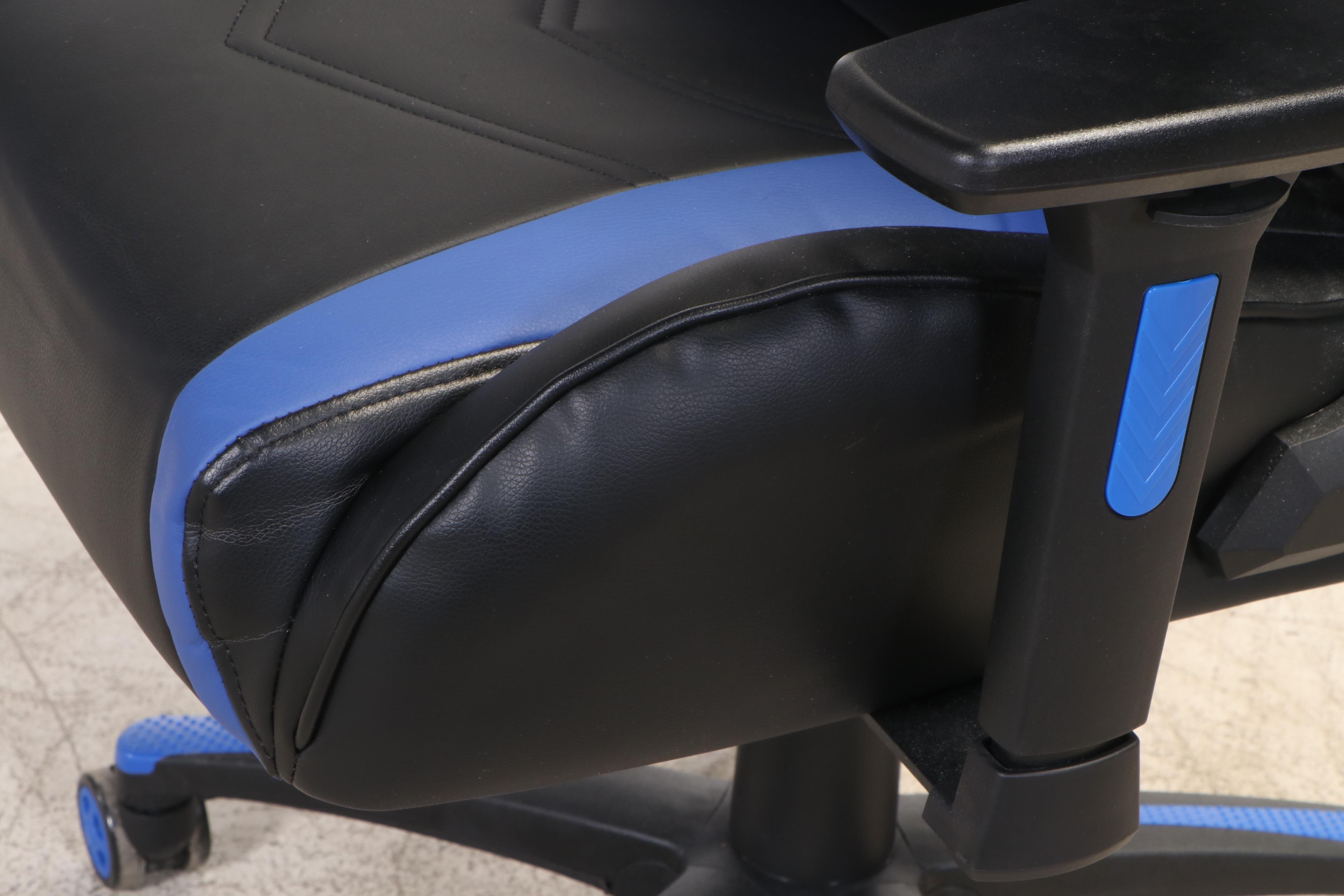 Emerge "Vartan" FauxLeather Gaming Chair in Blue/Black Plus Hobby