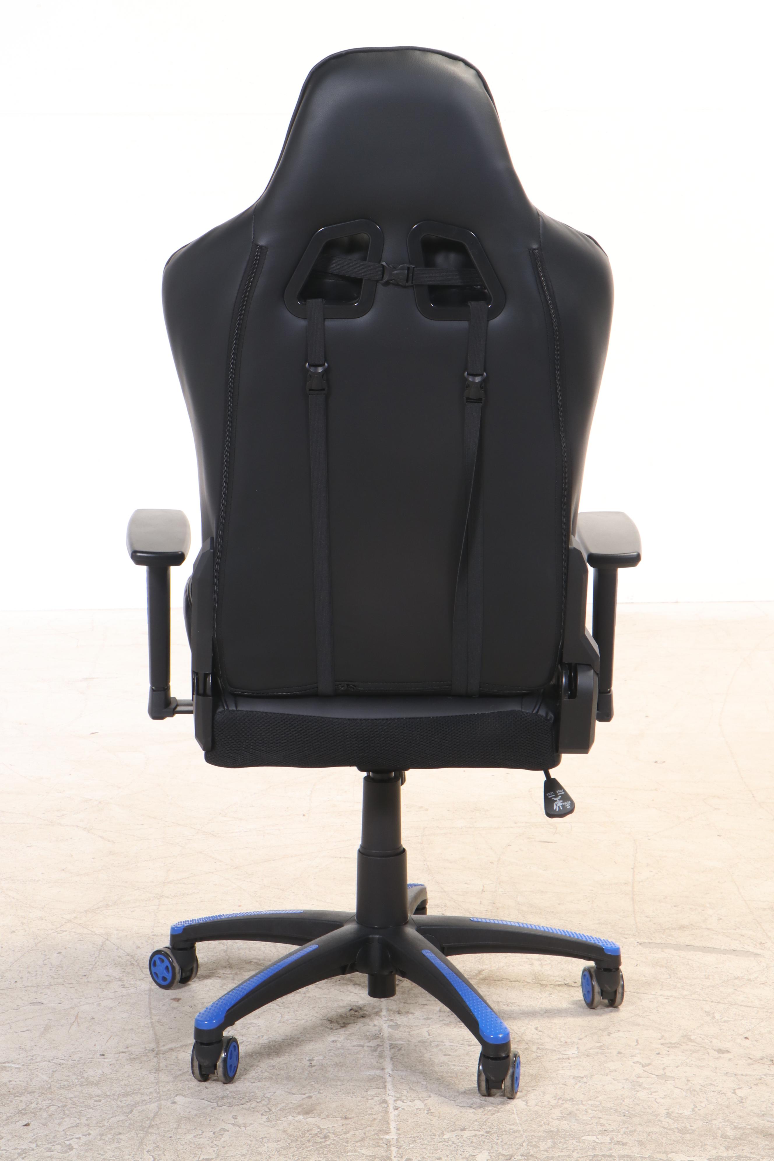 Emerge "Vartan" FauxLeather Gaming Chair in Blue/Black Plus Hobby