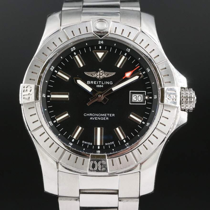Breitling Avenger Stainless Steel Automatic Wristwatch