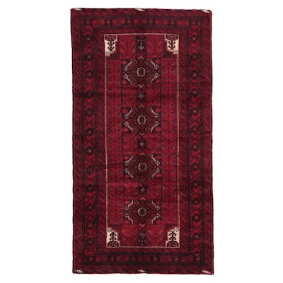 4'1 x 7'8 Hand-Knotted Persian Baluch Area Rug