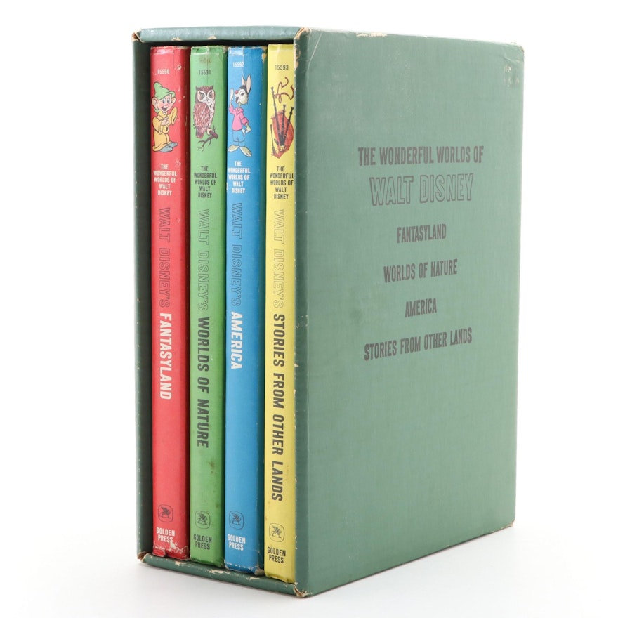 Illustrated "The Wonderful Worlds of Walt Disney" Four-Volume Box Set, 1965