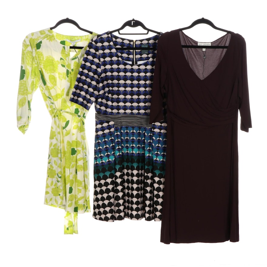 St. John, Diane von Furstenberg, and Gabby Skye Casual Dresses, New with Tags