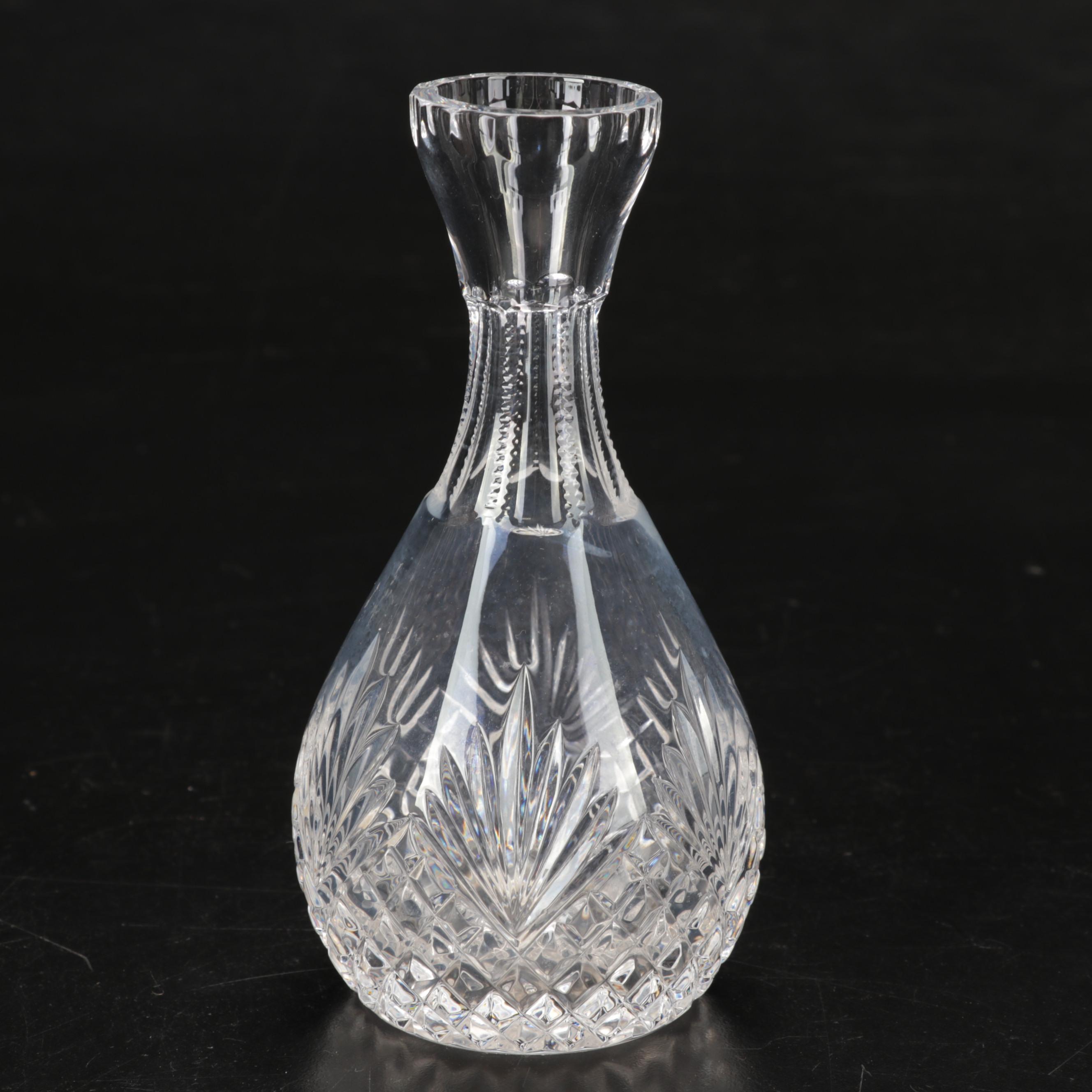 Wedgwood Crystal Bud Vase with Crystal Candlesticks EBTH