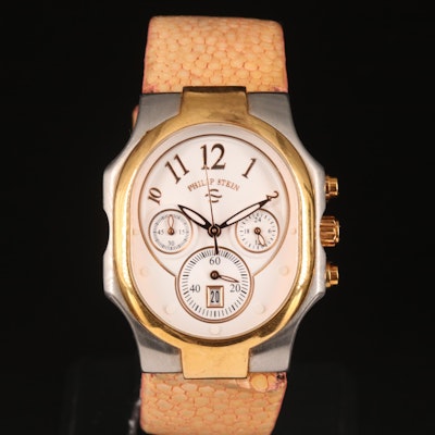 Phillip Stein Chronograph Wristwatch with Stingray Strap