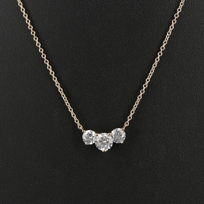 14K 1.02 CTW Lab Grown Diamond Necklace