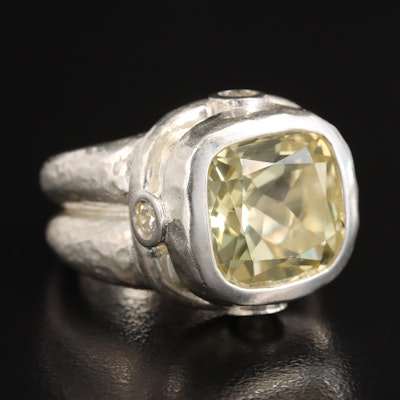 SeidenGang Sterling Citrine and Cubic Zirconia Rings