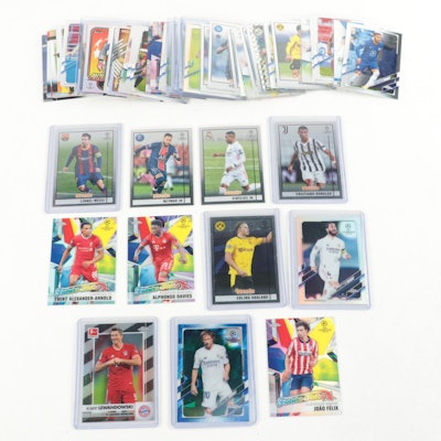 2021 Topps Soccer Cards With Messi, Ronaldo, Haaland and More