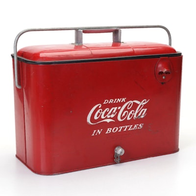 Progress Refrigerator Co. Portable Coca-Cola "Airline" Cooler, Mid-20th Century