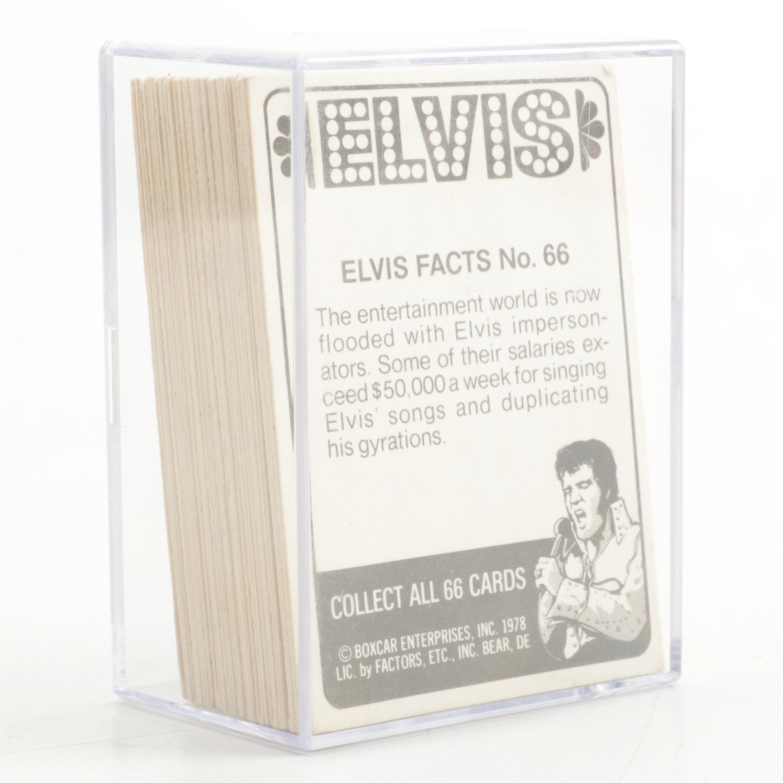 1978 Boxcar Enterprises Elvis Presley Complete Trading Card Set EBTH