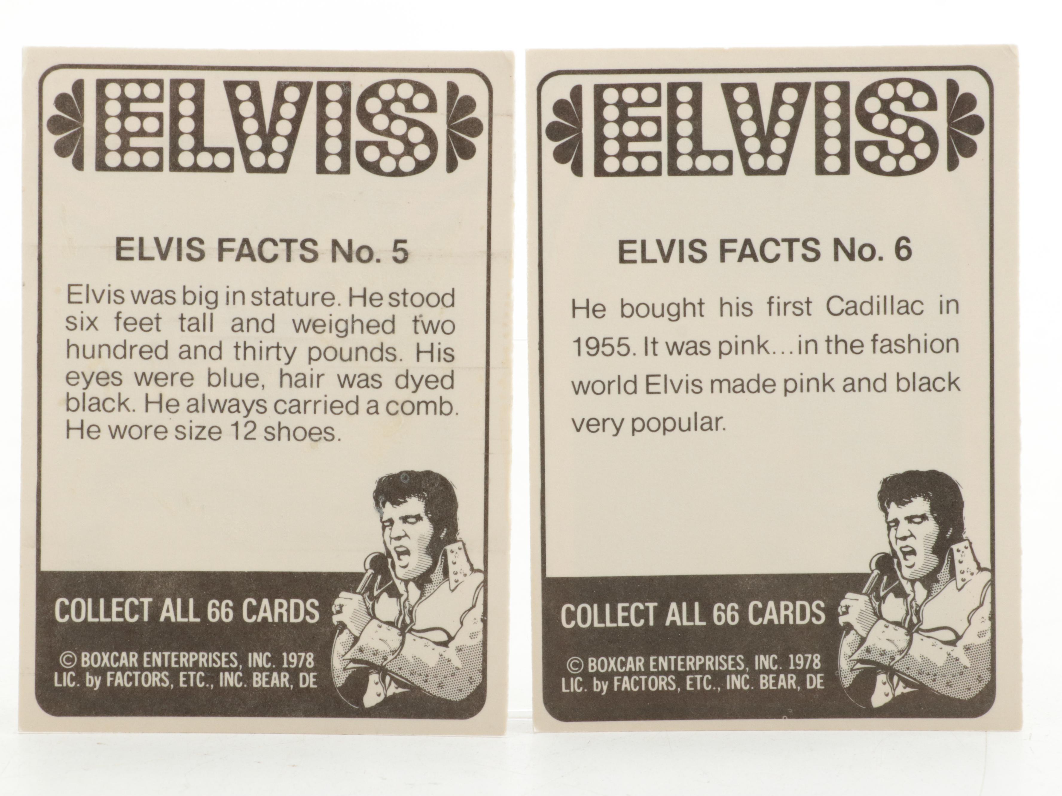 1978 Boxcar Enterprises Elvis Presley Complete Trading Card Set EBTH