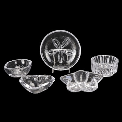 Simon Pearce Sand Dollar Plate and Bowl with Heart, Star, and Nut Bowls