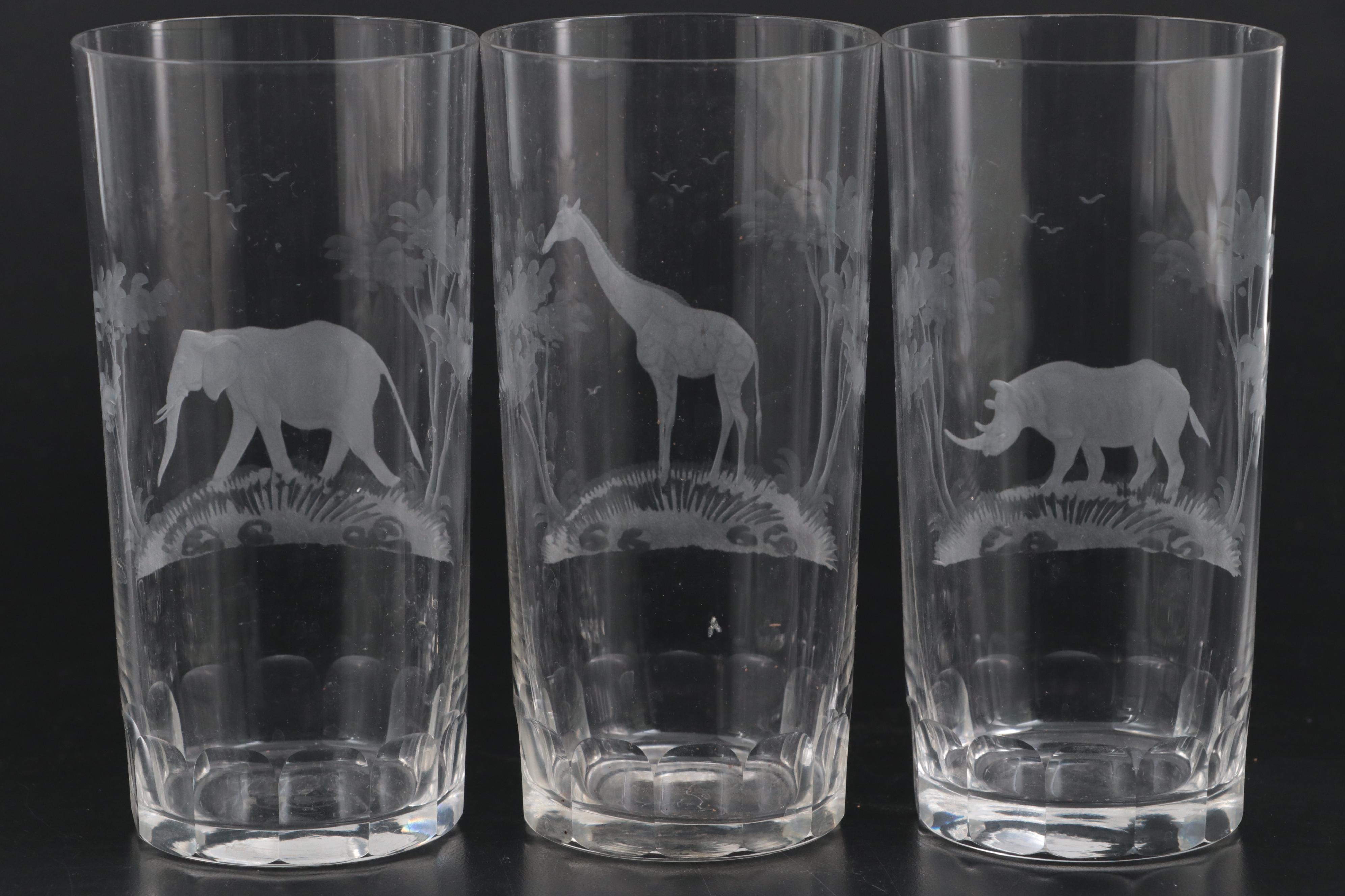 Queen Lace "KenyanAfrican" and "AmericanaAmerica" Cut Glass Drinkware