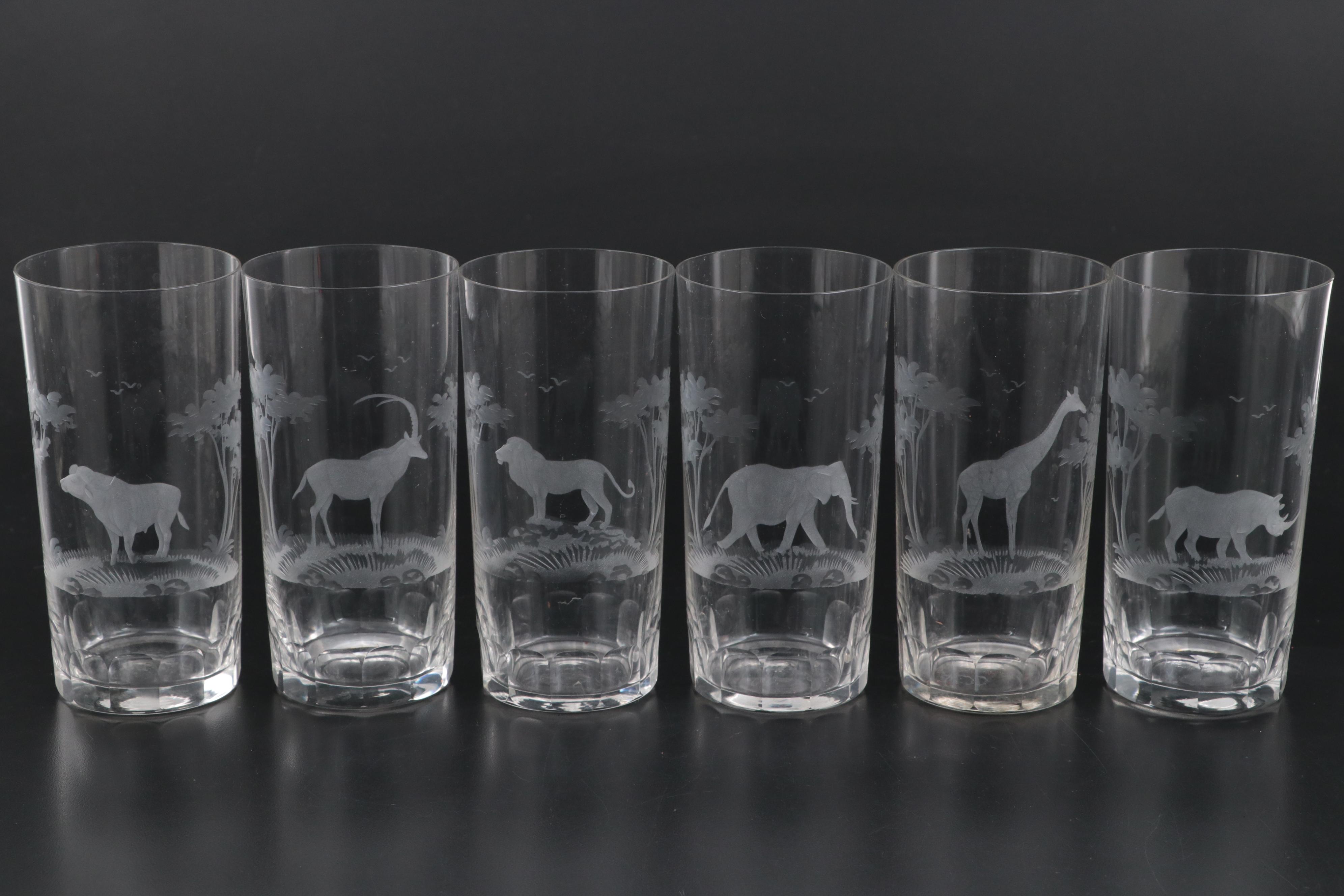 Queen Lace "KenyanAfrican" and "AmericanaAmerica" Cut Glass Drinkware