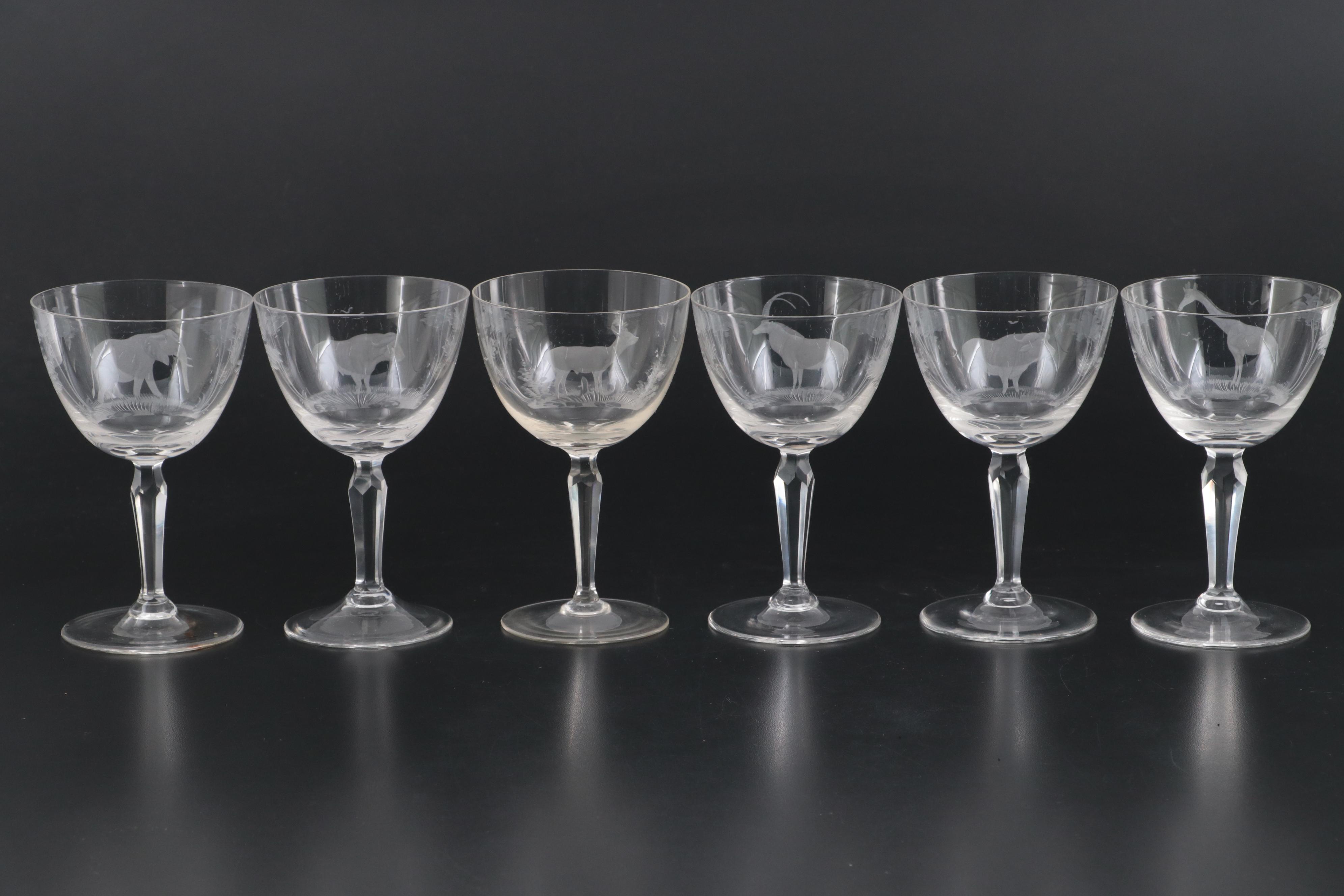 Queen Lace "KenyanAfrican" and "AmericanaAmerica" Cut Glass Drinkware